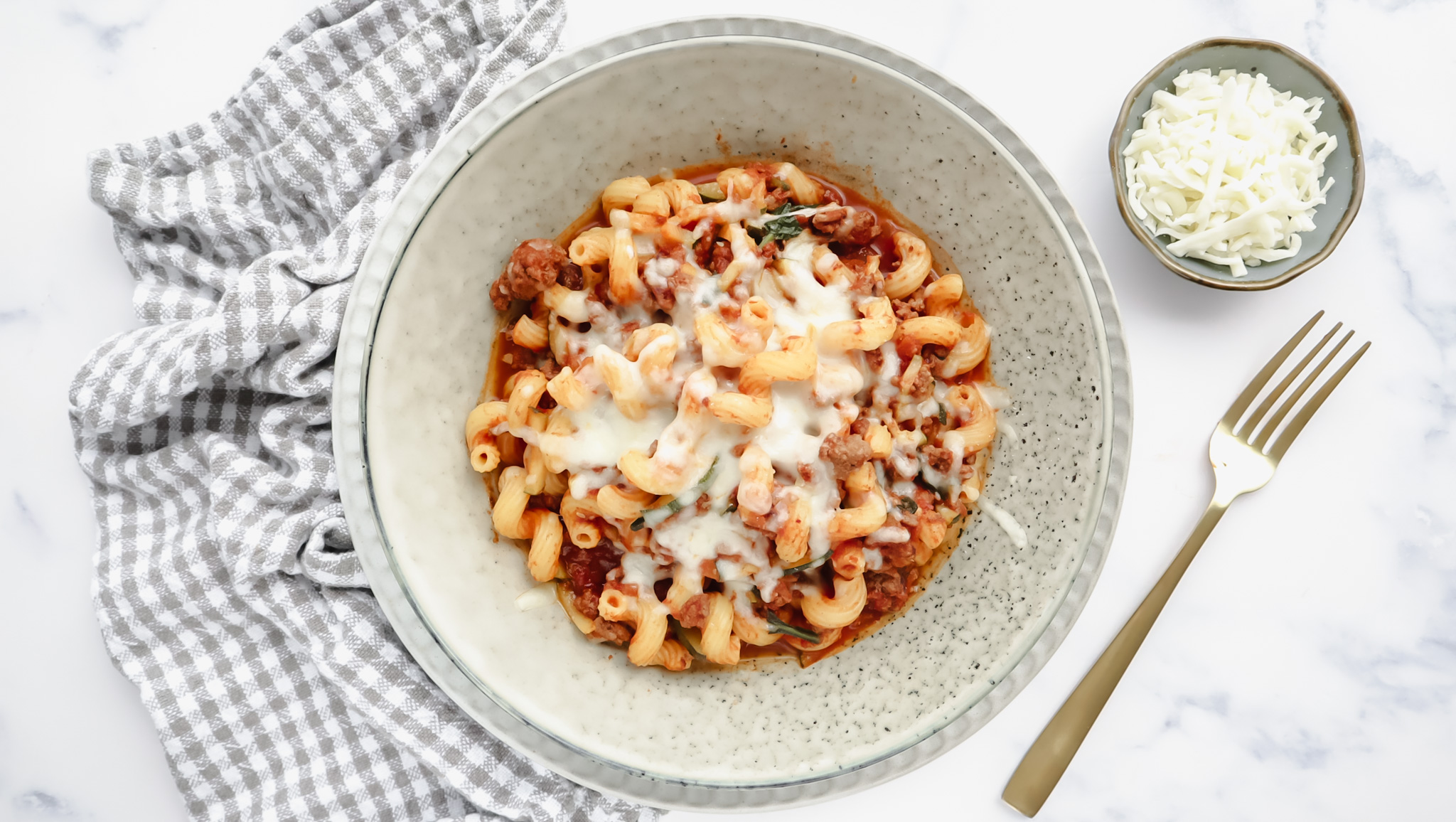 Beef ragu with veggies & cheese recipe