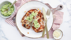 Beef sloppy joes on ciabatta with cheese & guacamole recipe
