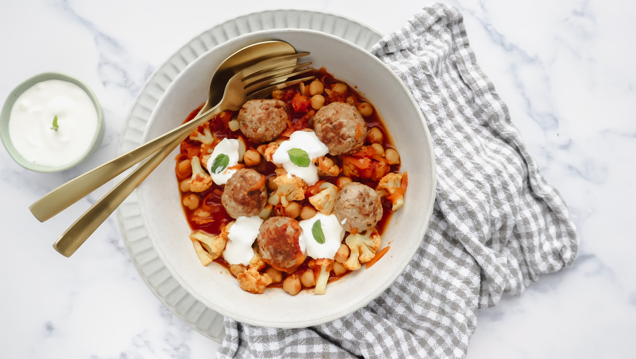 Moroccan pork meatballs with chickpea & tomato stew recipe