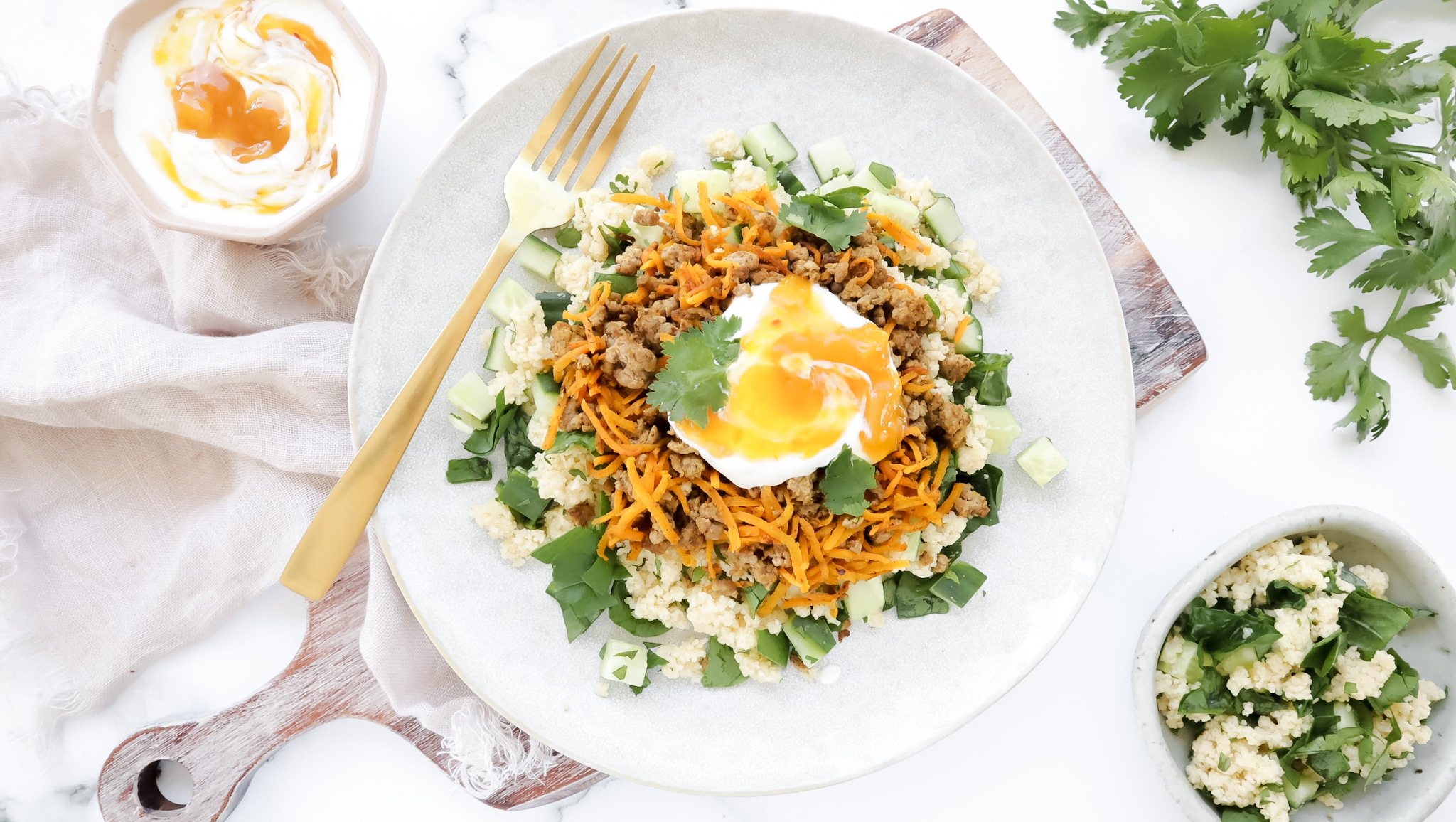 Sri Lankan lamb with couscous & mango chutney yoghurt recipe