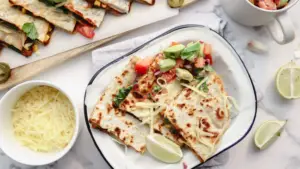 Corn & refried bean quesadillas with pico de gallo & sour cream Family-Friendly Meal Planning Subscription Weekly Shoppable Dinner Recipes Easy Meal Plans with Shopping Lists