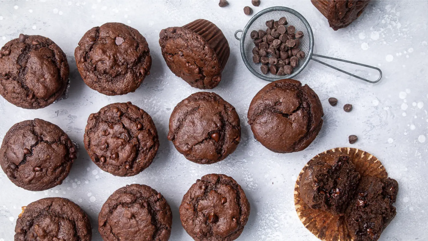 Healthier double chocolate chip muffins sugar free muffin recipe